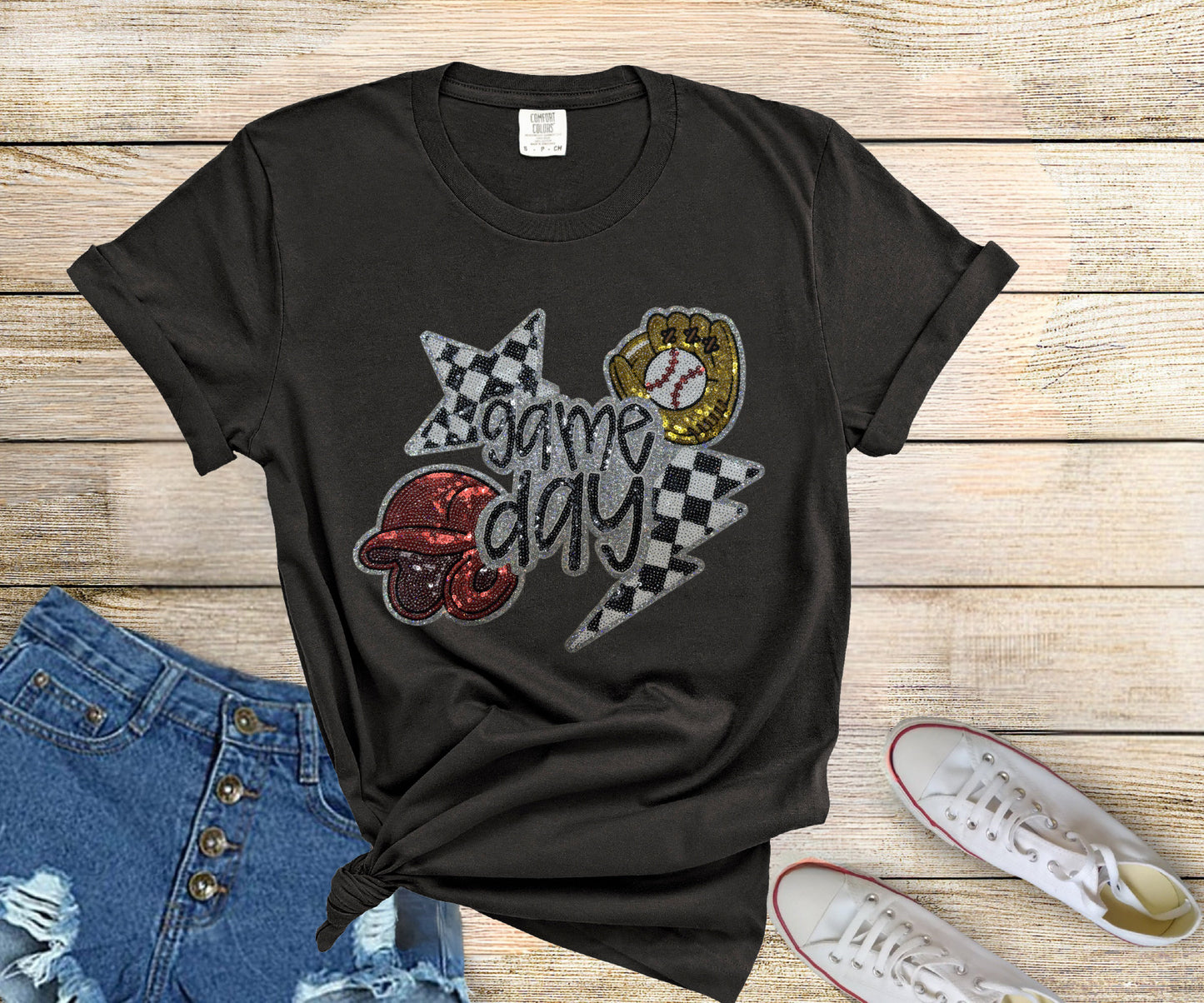 Game Day Sequin Patch T-Shirt
