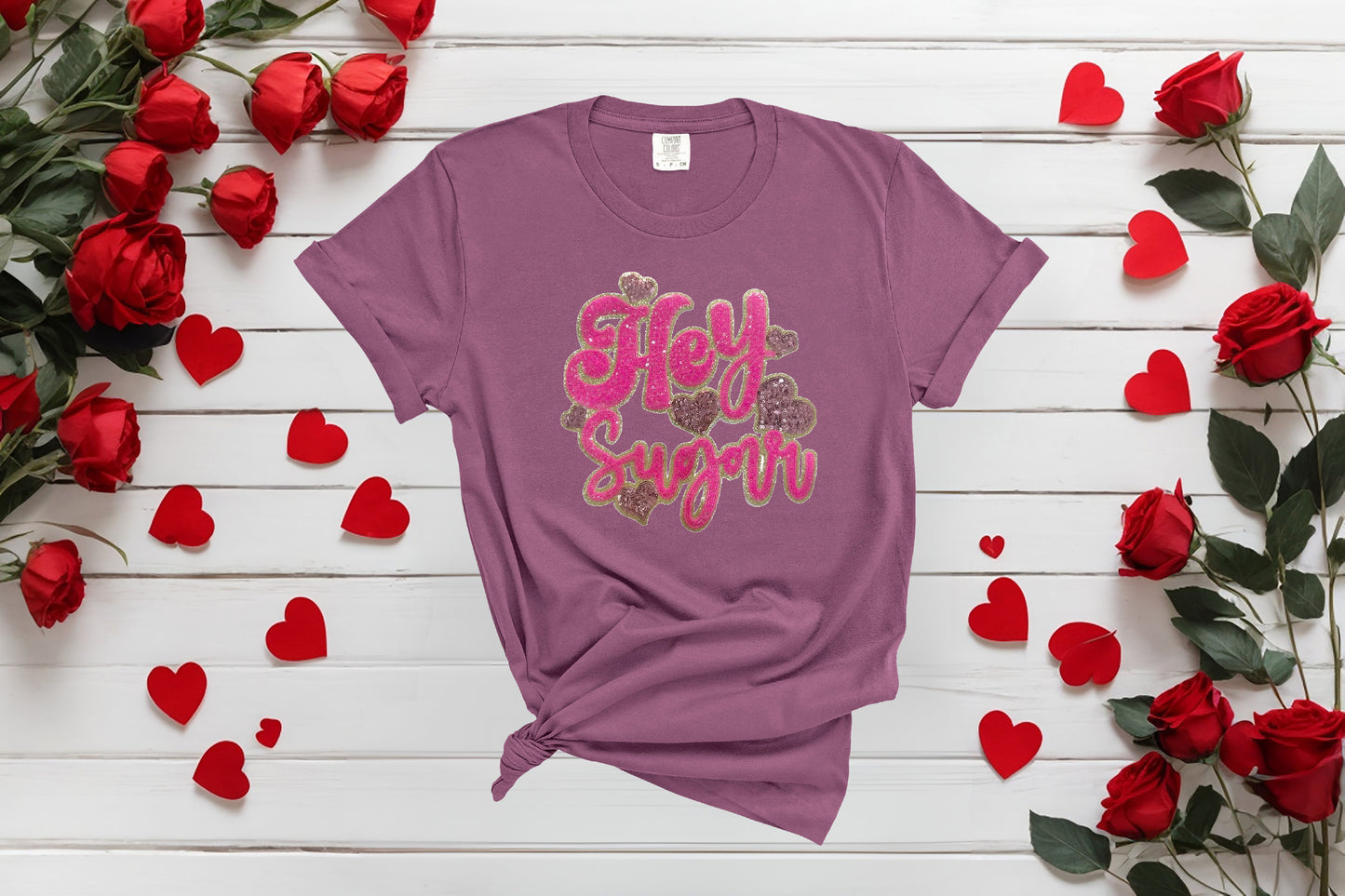Hey Sugar Sequin Patch T-Shirt