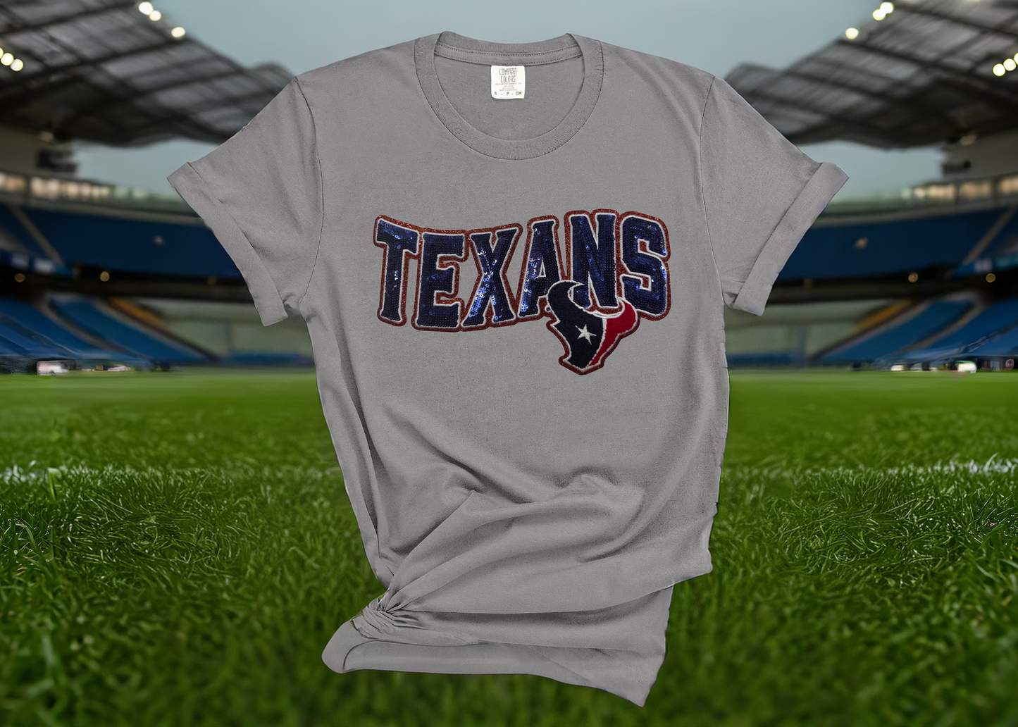 Texans Sequin Patch T-Shirt