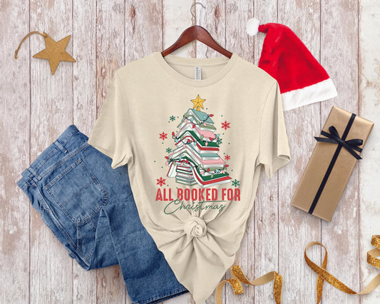 All Booked for Christmas T-Shirt