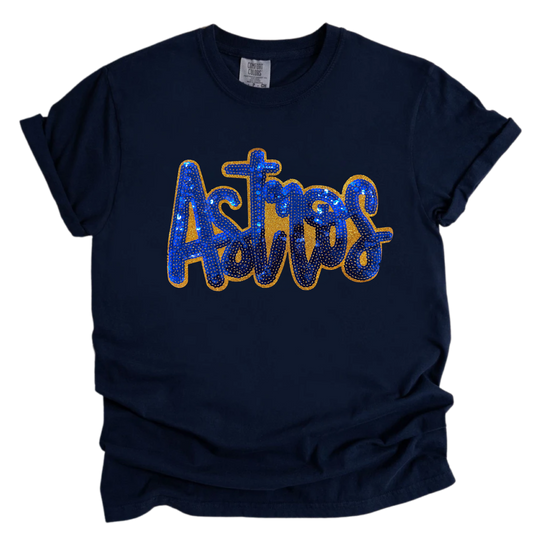 Astros Sequin Patch T-Shirt