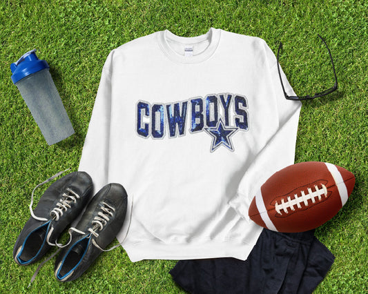 Cowboys Sequin Patch Sweatshirt