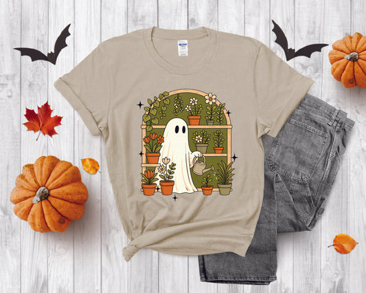 Fall Ghost with Plants T-Shirt
