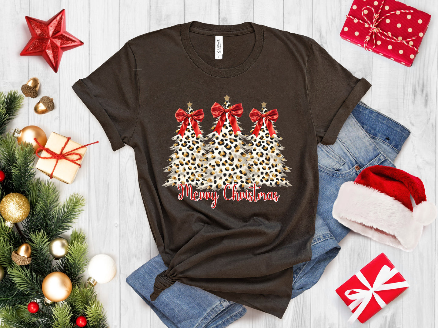 Leopard Christmas Tree T-Shirt