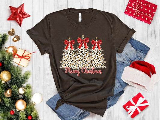 Leopard Christmas Tree T-Shirt