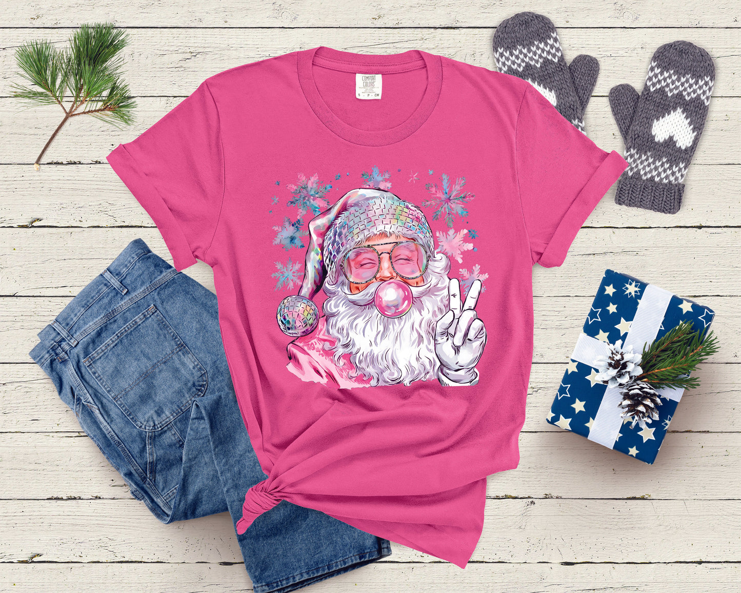 Santa Blowing Bubble T-Shirt