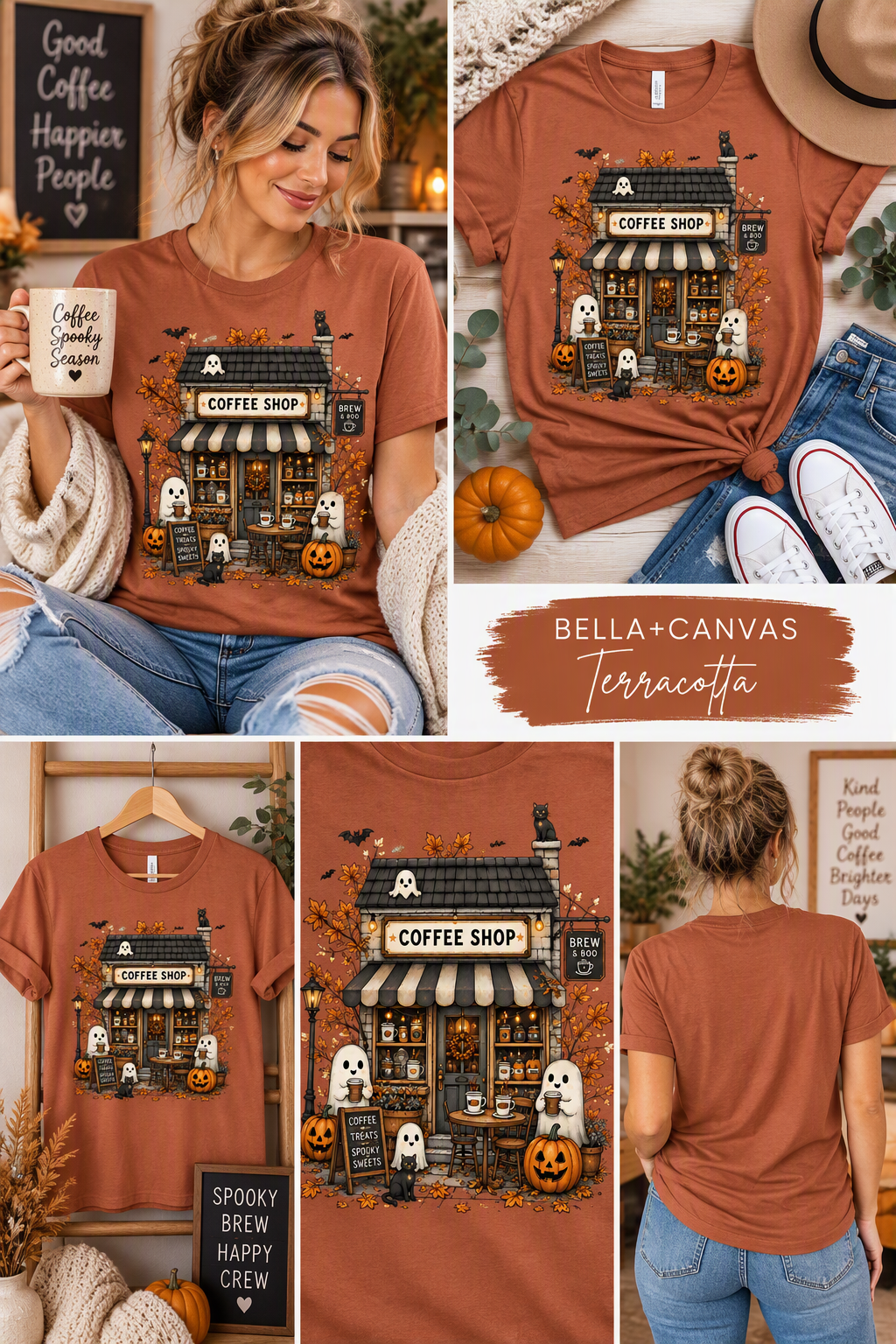 Spooky Coffee Shop T-Shirt